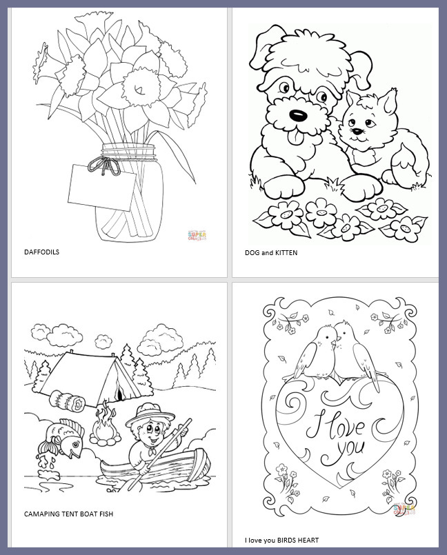colouring book pages