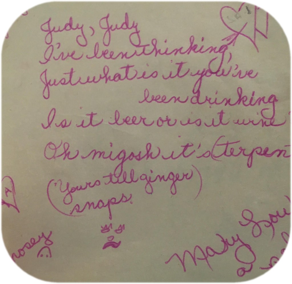 autograph book entry